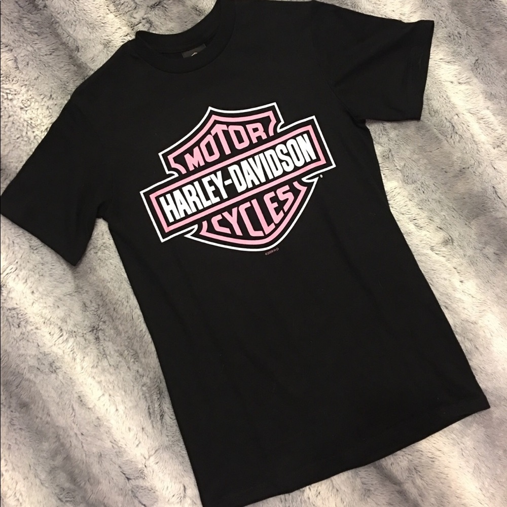 Harley Davidson Pink Logo T-shirt